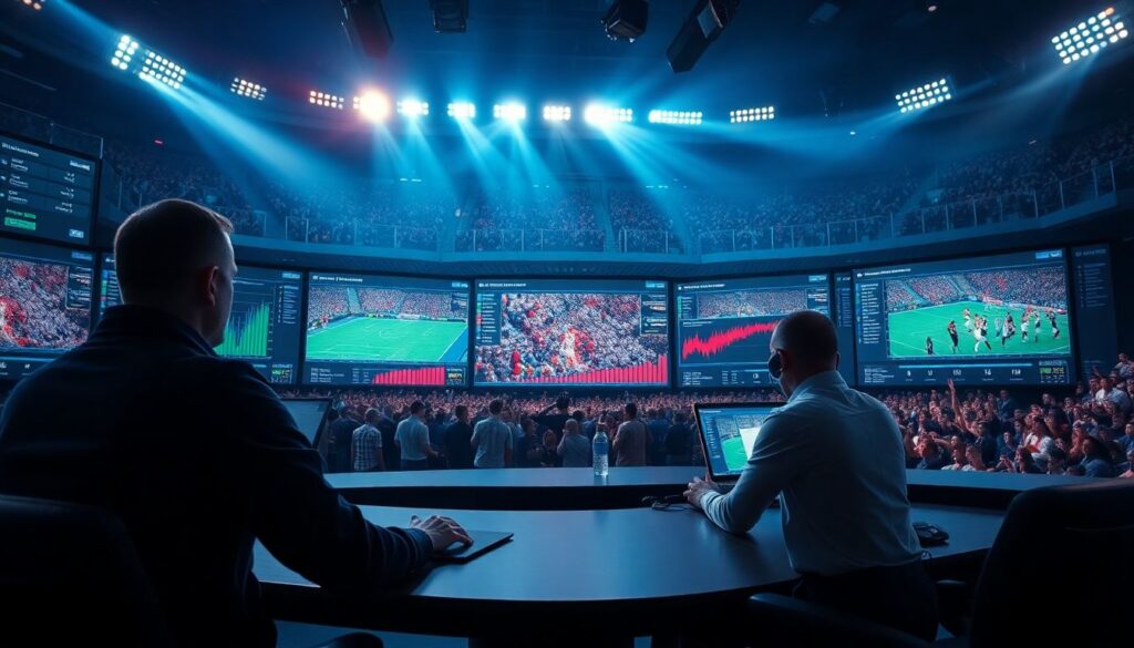 Эмоциональные репортажи о напряжённых матчах и судьбоносных моментах - иллюстрация