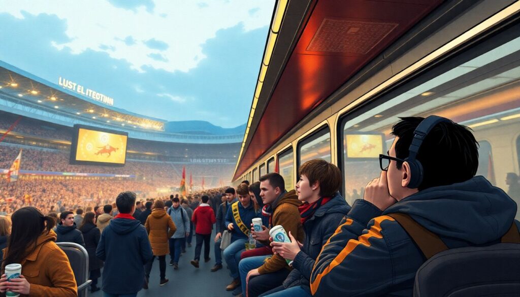 Ароматы стадиона и звуки толпы: репортажи о матчах - иллюстрация