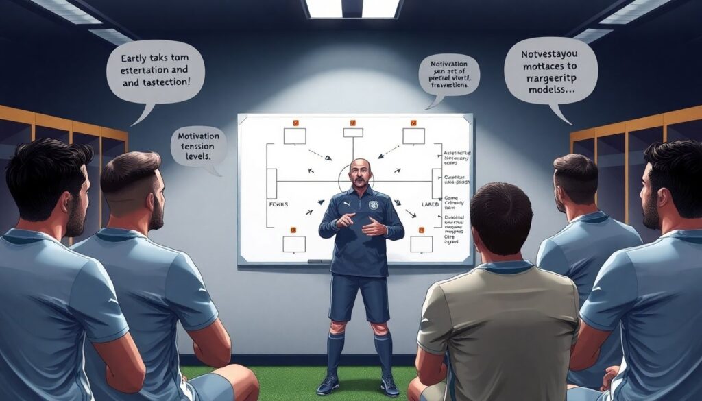 Репортажи из раздевалок и подготовки к важным матчам - иллюстрация