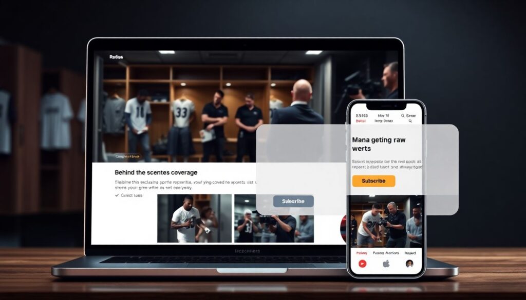 Репортажи из раздевалок и подготовки к важным матчам - иллюстрация
