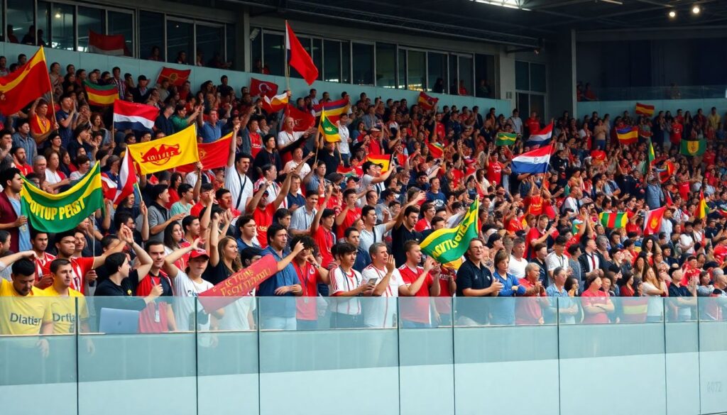 Эмоции на трибунах и всплески радости во время матчей - иллюстрация