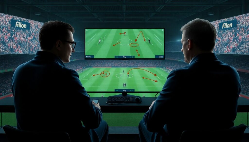 Герои матчей в хрониках мирового футбола - иллюстрация