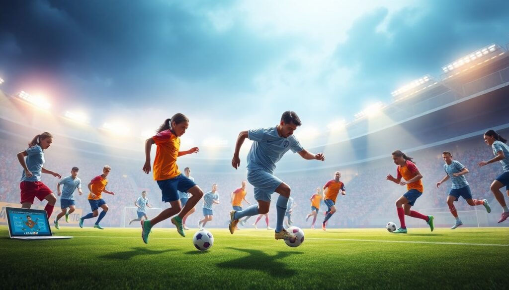 Истории мастерства владения мячом и тактики - иллюстрация