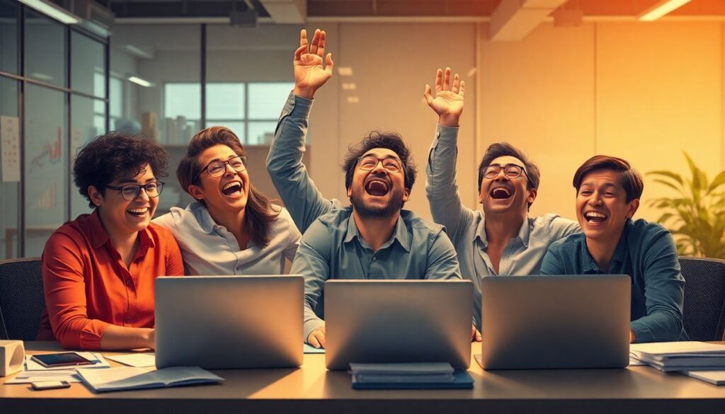 Истории о триумфе команды над соперниками - иллюстрация