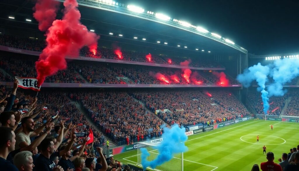 Эмоции на трибунах: фанаты и их хроника - иллюстрация