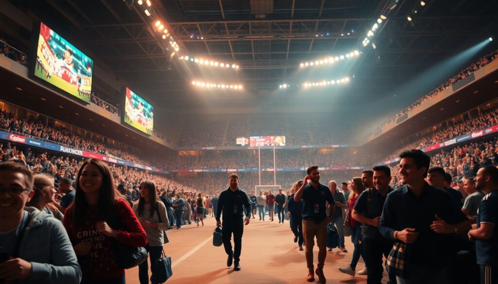 Эмоциональные моменты в начале и конце матчей - иллюстрация