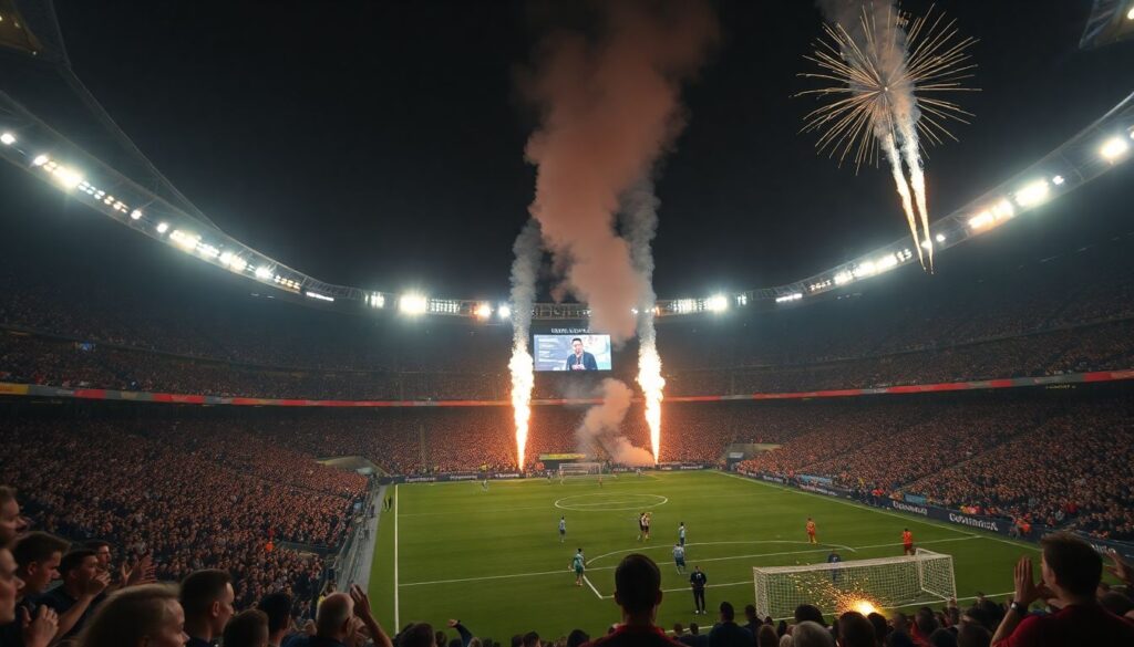 Эмоциональные моменты в начале и конце матчей - иллюстрация