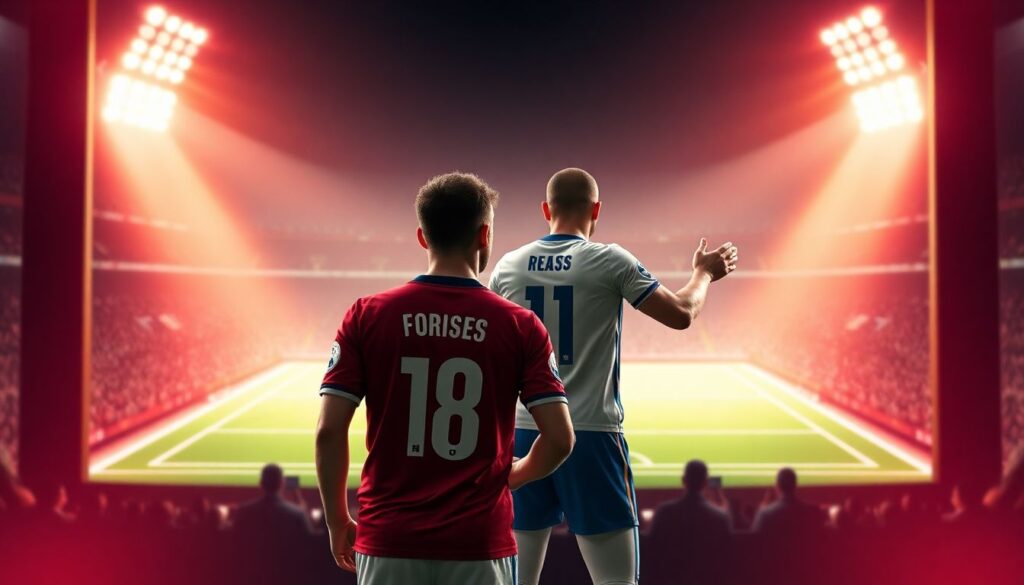 Эпоха звёзд и её герои на поле - иллюстрация