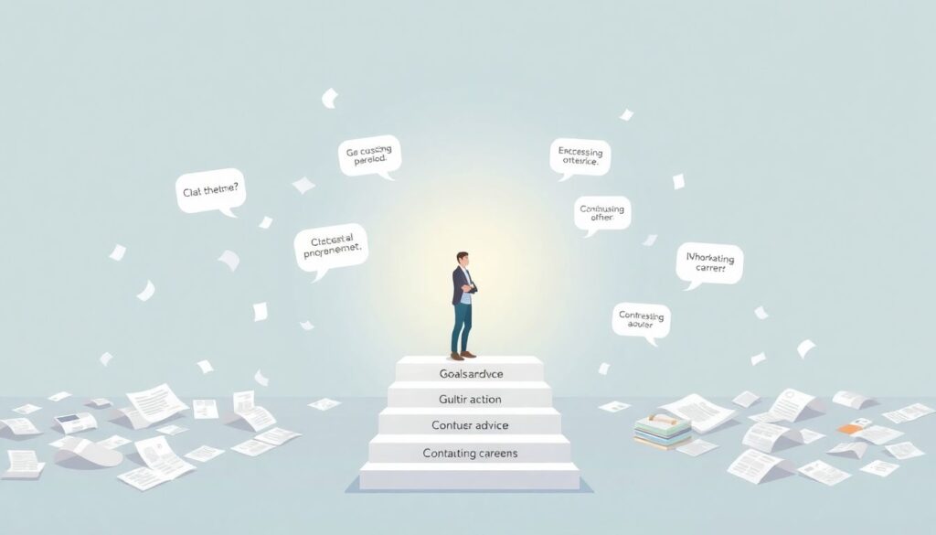 Истории профессионального роста и выборов на карьерном пути - иллюстрация