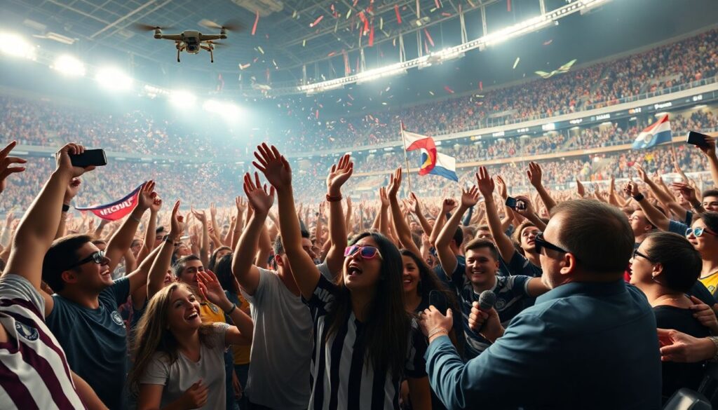 Эмоции побед и радости после финального свистка - иллюстрация