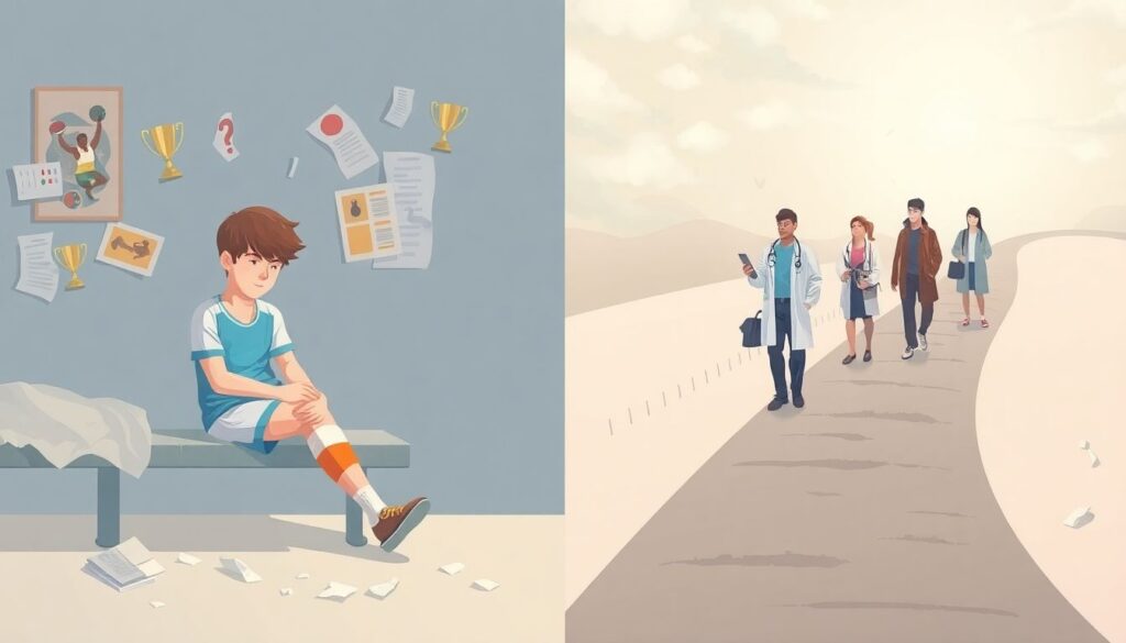 Вдохновляющие истории о возвращении после травм - иллюстрация