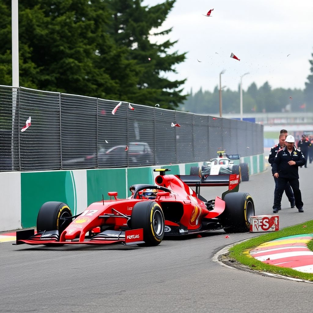 Льюис Хэмилтон разбил болид ferrari в третьей практике Гран-при Бельгии
